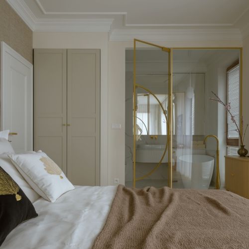 glamour i japandi w sypialni