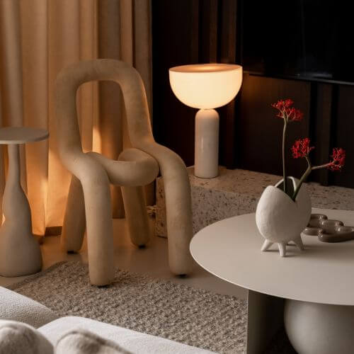 ocieplony minimalizm w salonie