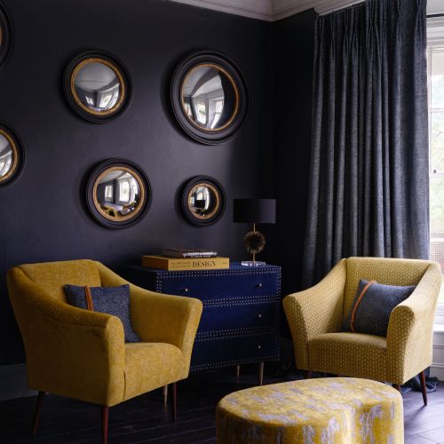 clarke&clarke aksamit aranżacja salonu