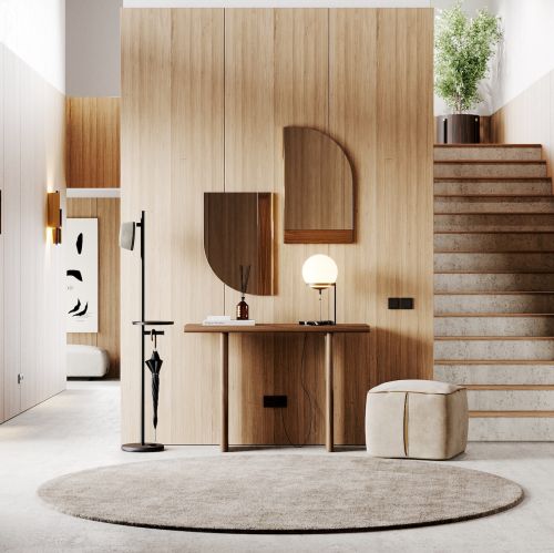 wykończenie ścian w przedpokoju