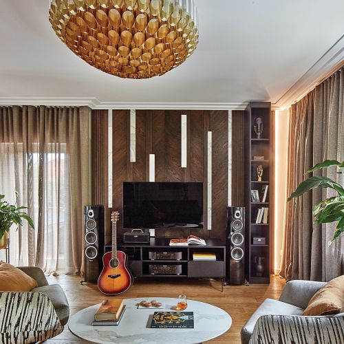 aranżacja ściany w salonie