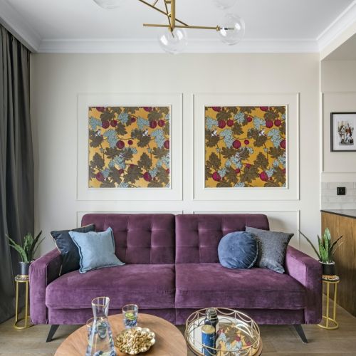 pomysł na dekorację ściany w salonie