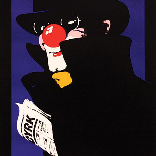Cyrk, Klown-Szpieg , 1975 r., Galeria Plakatu Polskiego w BUW