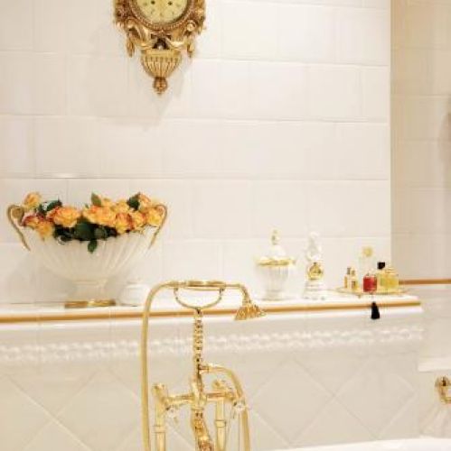 Dekoracje w łazience. Rokokowy apartament