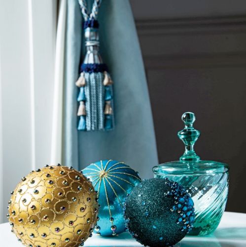 Brokatowe bombki choinkowe, ALMI DECOR, almidecor.com