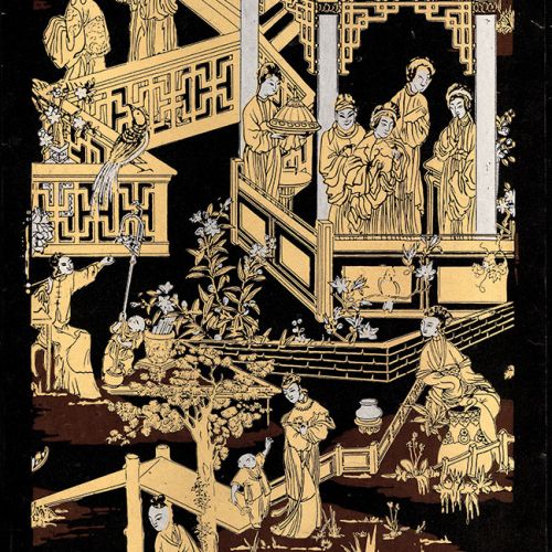 Desfosse Karth Tapeta z chińskim wzorem, 1904 r.