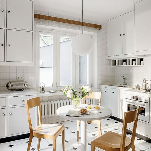 Krzesła i stół są z fabryki TON.