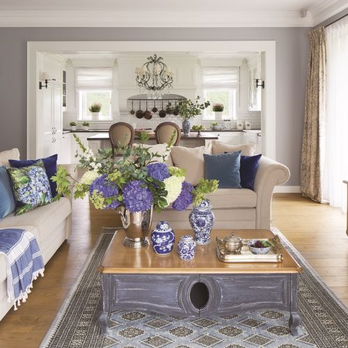 salon w stylu prowansalskim