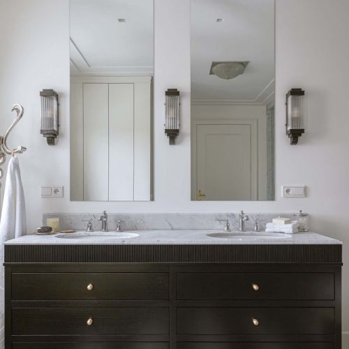 czarno biała łazienka modern classic