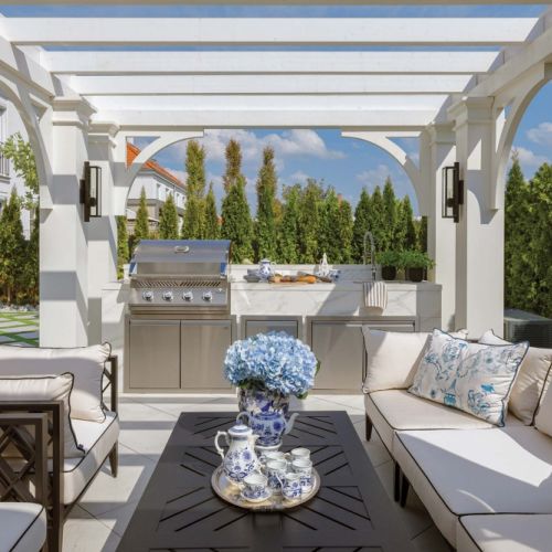 stylowa altana z letnią kuchnią