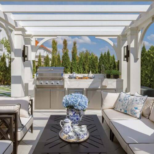 stylowa altana z letnią kuchnią