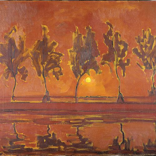 Drzewa nad Saint-Gein: wschód księżyca , 1907 r.