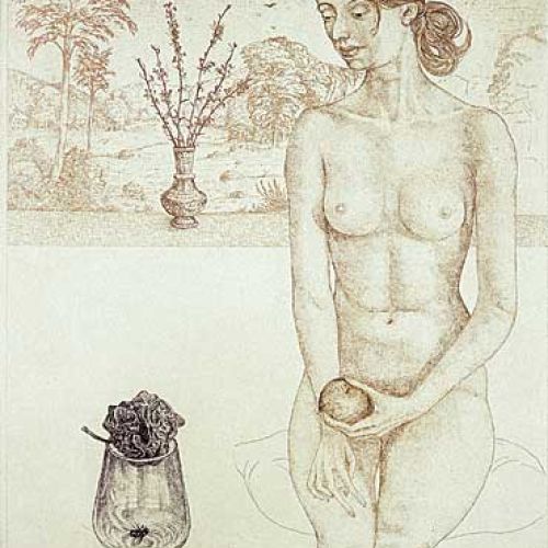 Dwa jabłka , 1973 r. Graficzne metafory Leszka Rózgi