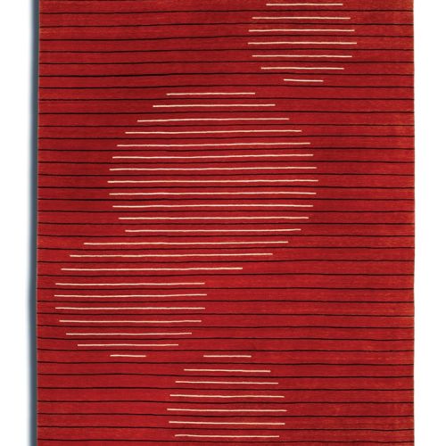 czerwony dywan geometryczny