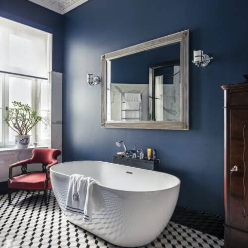 elegancka łazienka z wanną wolnostojącą