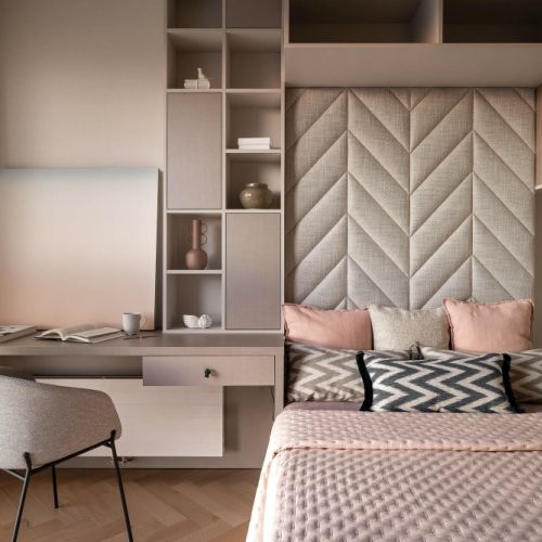 beżowa sypialnia modern classic inspiracje