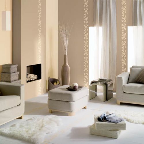 Emulsja lateksowa Spokojny Agat i Gwiezdny Kwarc (27,19 zł za litr), szablon W6 - 13,22 zł. MAGNAT