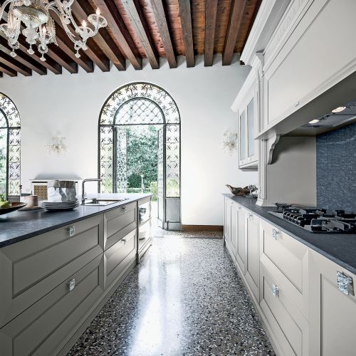 Etoile, kamienny blat pasuje do klasycznych frontów szafek, cesar.it