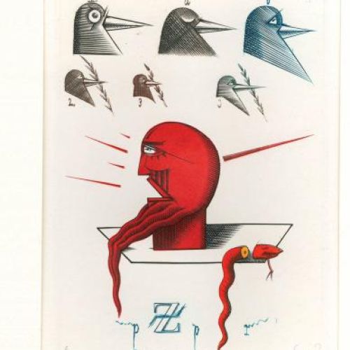 Eugeniusz Get Stankiewicz- Z albumu Rebusy , 1984 r., Muzeum Śląskie w Katowicach