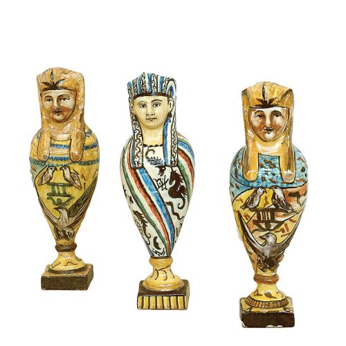 Figurka egipska. Majolika Księcia Pana