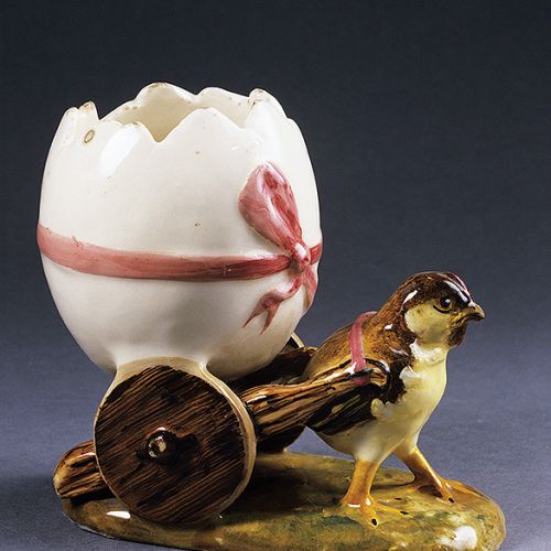 Figurka zrobiona w starej manufakturze Delphin Massier, XIX/XX w., Musee de la Poterie Vallauris.