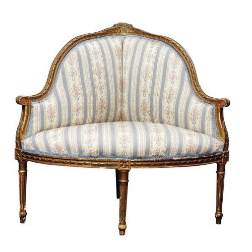 Fotel kątowy w stylu neorokokowym, Polska, koniec XIX w., REMPEX.