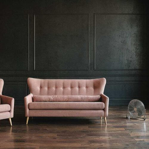 Fotel Uma w kolorze pudrowego różu, OPTISOFA