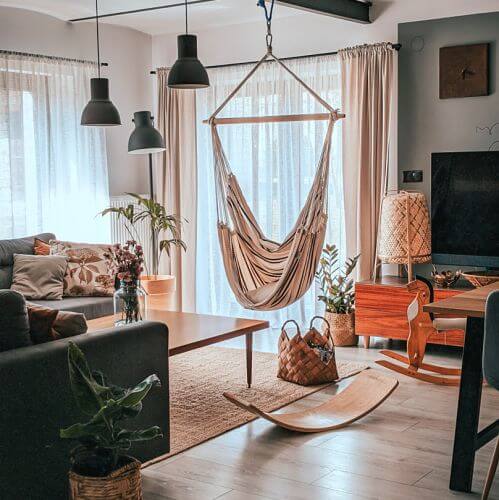 fotel wiszący hamakowy