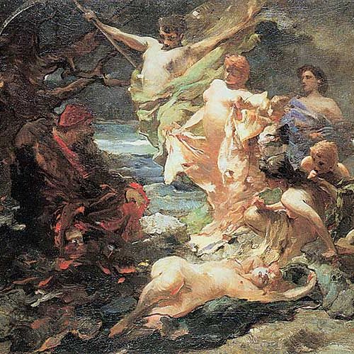 Franciszek Żmurko Przeszłość grzesznika - siedem grzechów głównych , 1894 r., cw 30 000 zł, cs 62 000 zł, AGRA-ART.