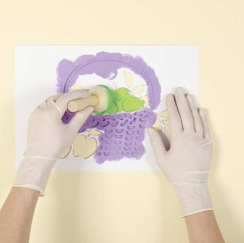 Zielone jabłuszko - szablon do malowania