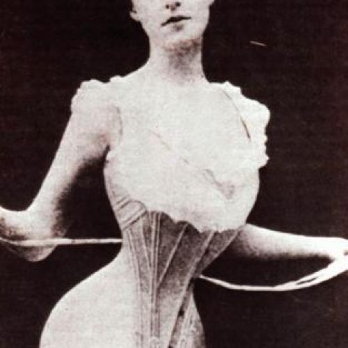 Gorset z podwiązkami do pończoch, ok. 1900 r.