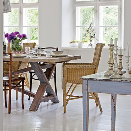 Gospodyni lubi mieszać faktury i kolory.