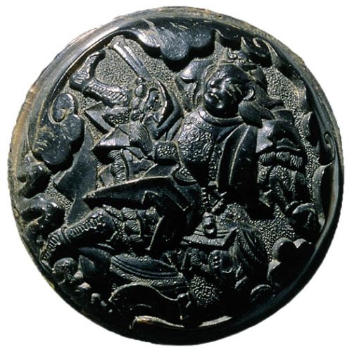 Guzik przedstawiający scenę batalistyczną, fot. EK Pictures