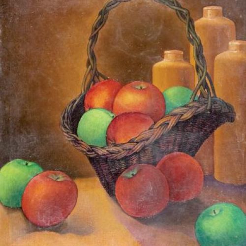 Henryk Berlewi Martwa natura z jabłkami , 1963 r., cs 50 000 zł, DESA UNICUM