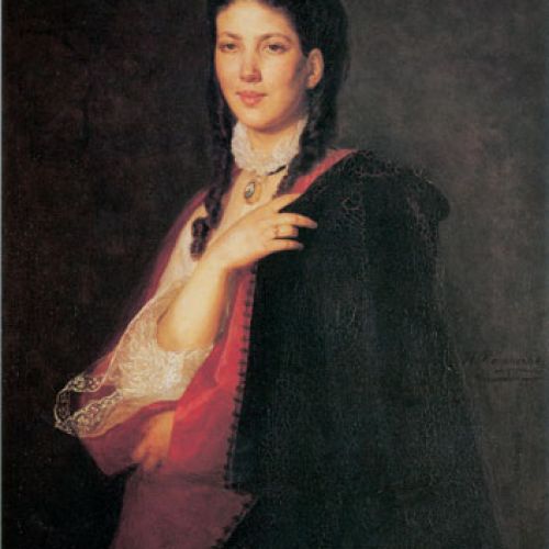 Henryk Rodakowski Portret pasierbicy artysty, Leonii Bluhdorn , 1871 r., MN w Warszawie.