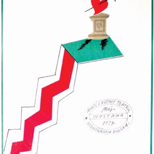 Henryk Tomaszewski, wystawa Myśl i kształt teatru , 1979 r., GALERIA PLAKATU W BUW, WWW.POSTER.PL