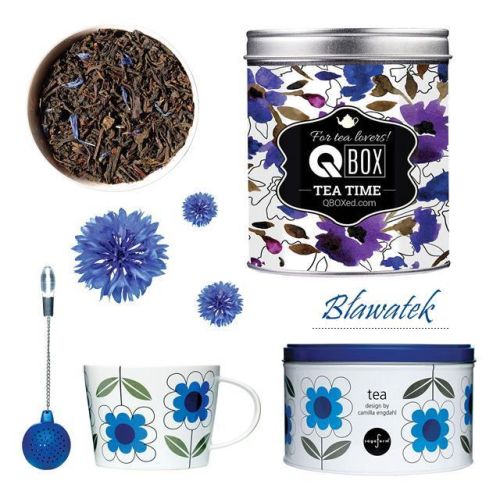 Herbata: Qboxed, filiżanka i silikonowa zaparzaczka: Sagaform, CzerwonaMaszyna