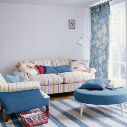 Hero, RED-BLUE 1, Jane Churchill. Co potrafi tapeta