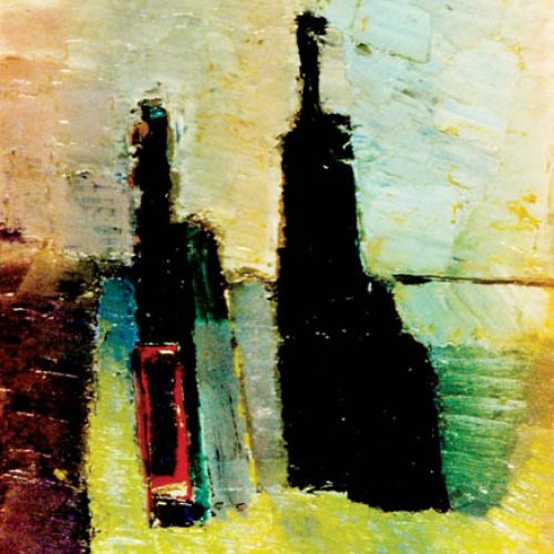 Jacek Sienicki, Martwa natura z butelkami , 1962 r., Medium