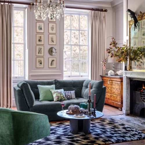 aranżacja dywanu w salonie