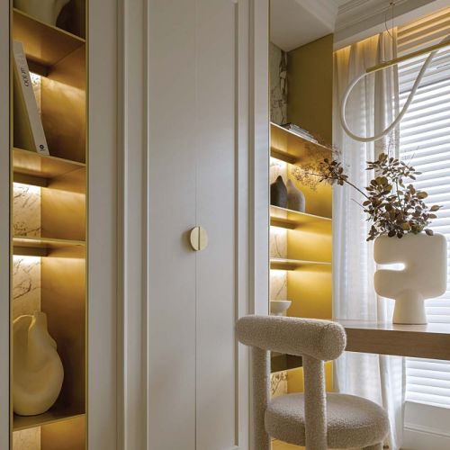 domowe biuro w apartamencie projektantki wnętrz