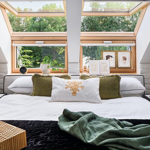 przytulna sypialnia na poddaszu