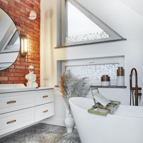 łazienki na poddaszu aranżacje