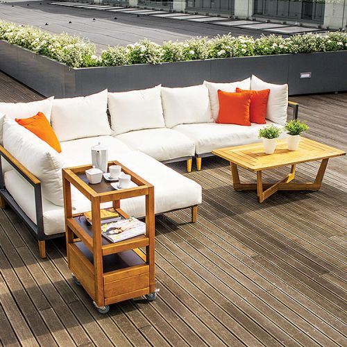 Jak w salonie – z wygodną kanapą, stolikiem i ławą. Komplet Havana, Rondo