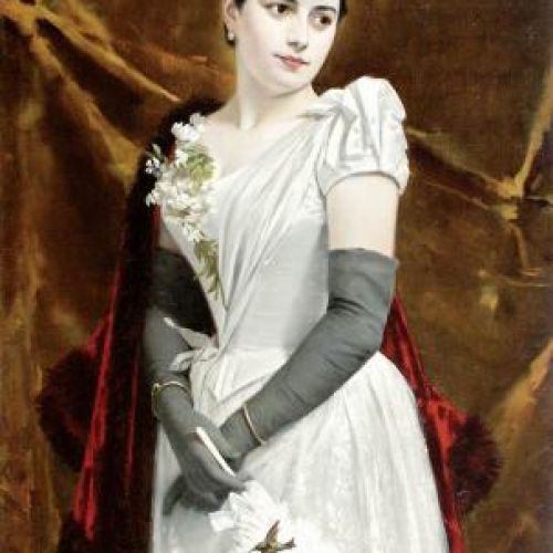 Jan Styka- Portret damy (prawdopodobnie żony artysty), 1890 r., cw 100 000 zł, REMPEX