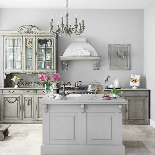 szara kuchnia w stylu francuskim