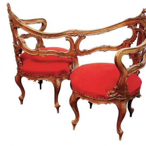 Kanapka typu tete-a-tete, neorokokowa, cw 6000 zł, niesprzedana, REMPEX.