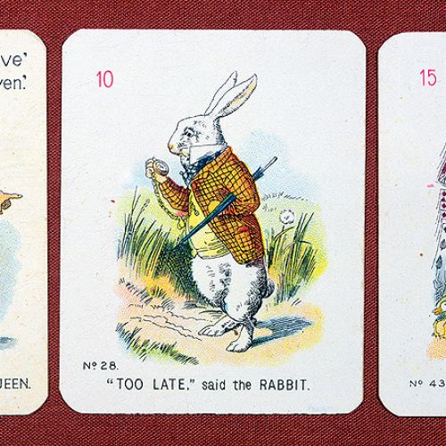 Karty Happy Family z postaciami z Alicji z Krainy Czarów , XIX-XX w.