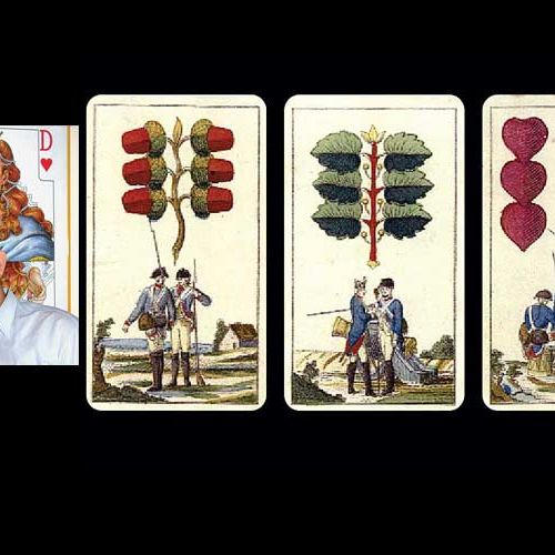 Karty śląskie - zdjęcie z wystawy Historia kart do gry na Śląsku prezentowanej w Muzeum Ziemi Lubuskiej