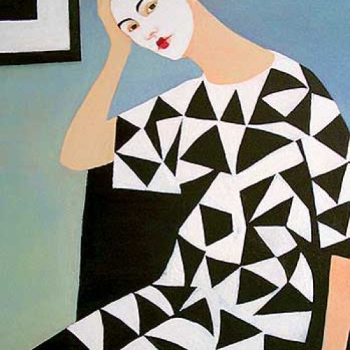 Katarzyna Jędrysik-Castellini Autoportret w stroju arlekina , 2002 r.
